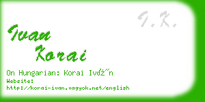 ivan korai business card